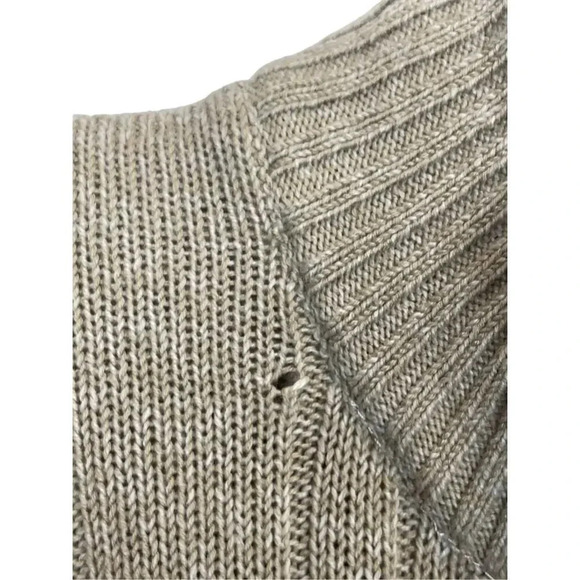 Vintage Oscar De La Renta 1/4 Zip Sweater Pullover M Beige Sherpa Mock Neck - Picture 4 of 7